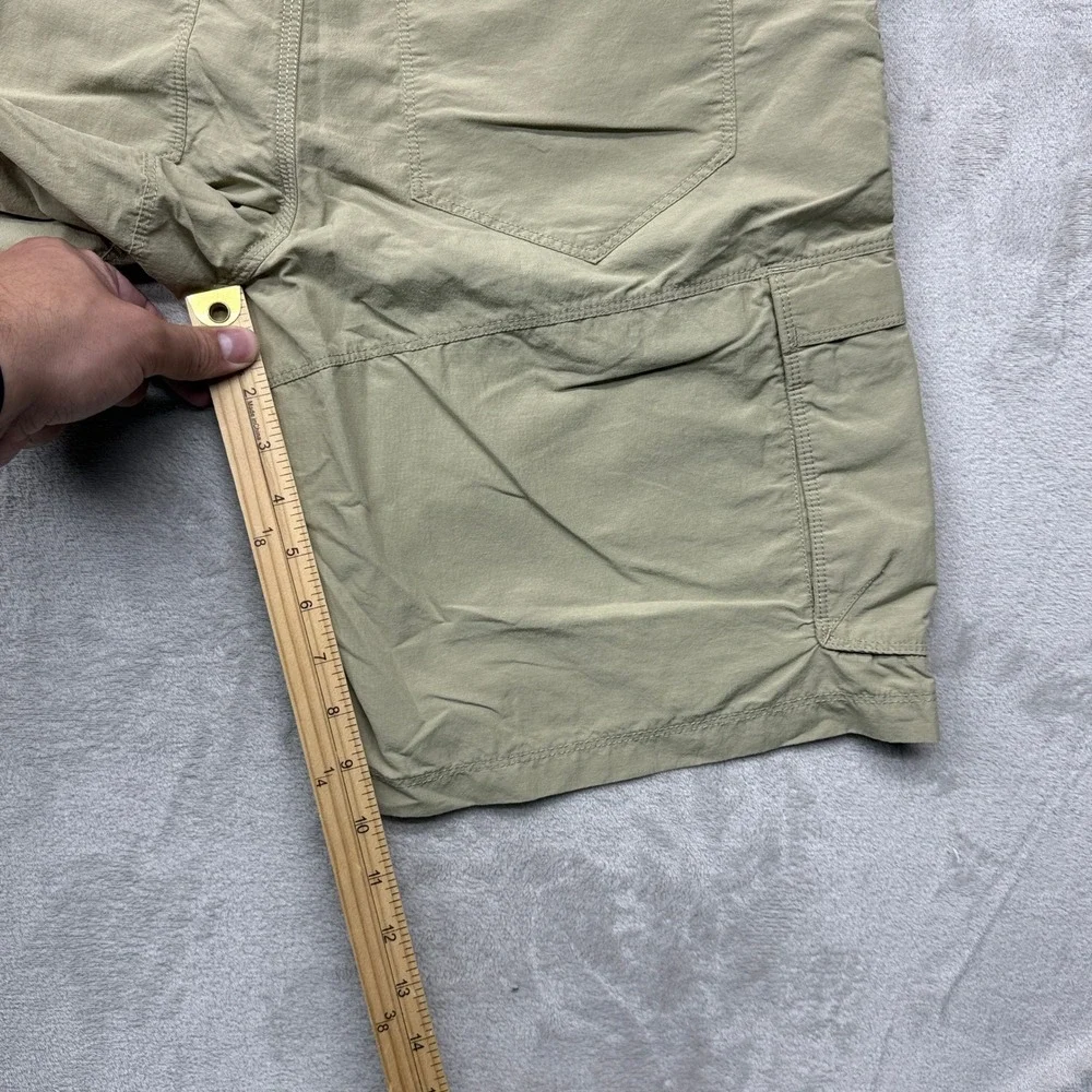 The North Face Cargo Shorts Mens 32 Khaki Green Hiking Outdoor Utility Camping